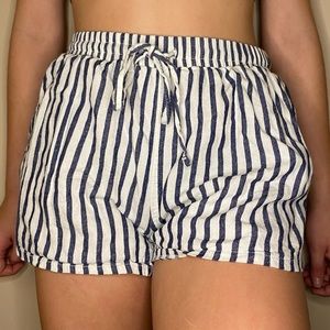 Cute blue and white striped beach shorts